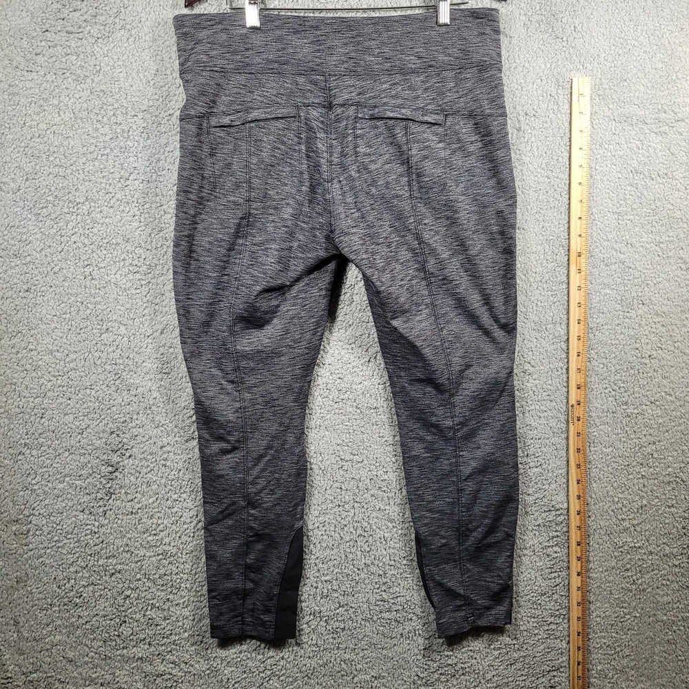 Athleta Womens Heather Gray Black Highline Hybrid Ankle Tight Legging 14 - Picture 2 of 5